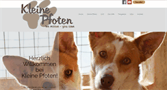 Desktop Screenshot of kleine-pfoten.de
