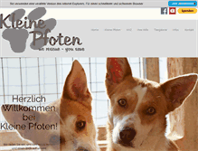 Tablet Screenshot of kleine-pfoten.de